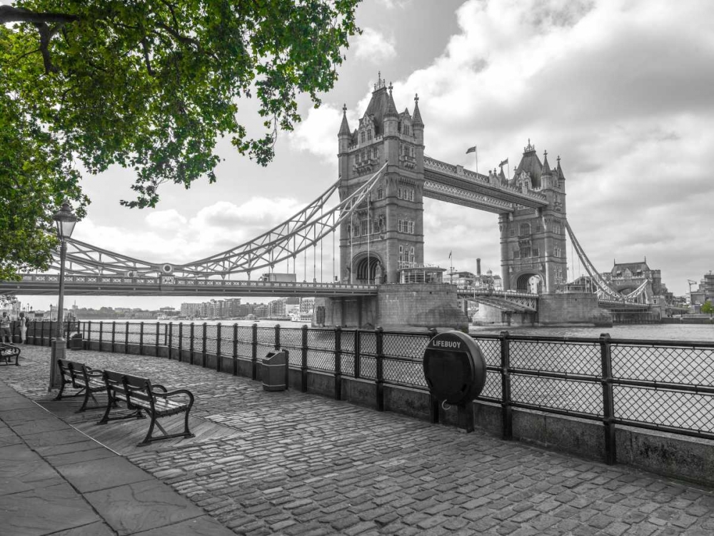 Thames promenade with Tower bridge in background, London, UK art print by Assaf Frank for $57.95 CAD