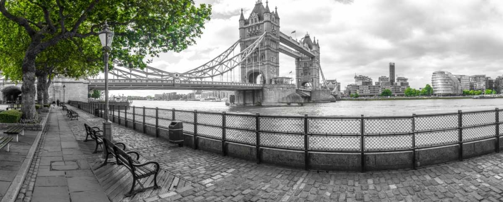 Thames promenade with Tower bridge in background, London, UK art print by Assaf Frank for $57.95 CAD