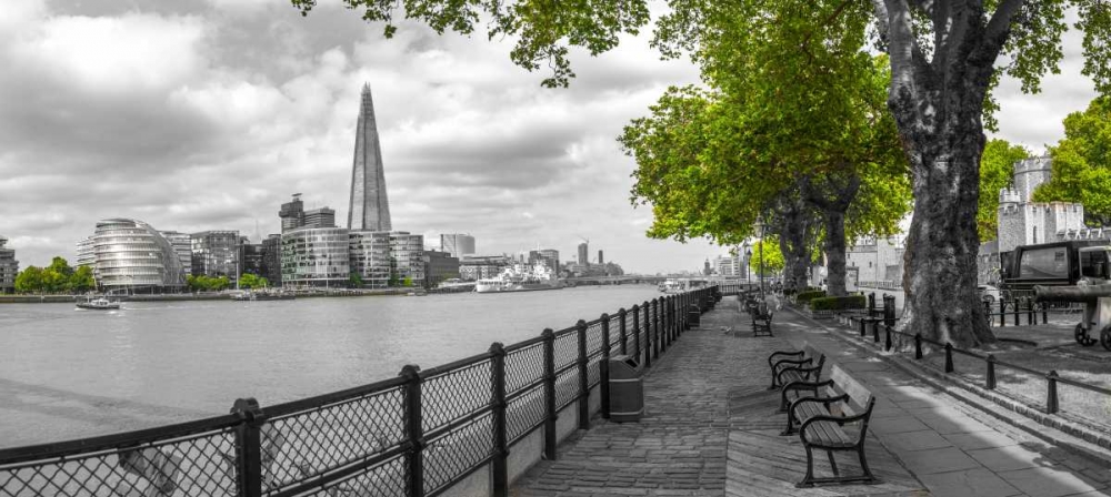 Thames promenade with The Shard in background, London, UK art print by Assaf Frank for $57.95 CAD