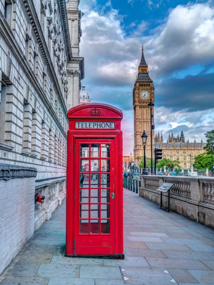 Telephone booth with Big Ben, London, UK art print by Assaf Frank for $57.95 CAD