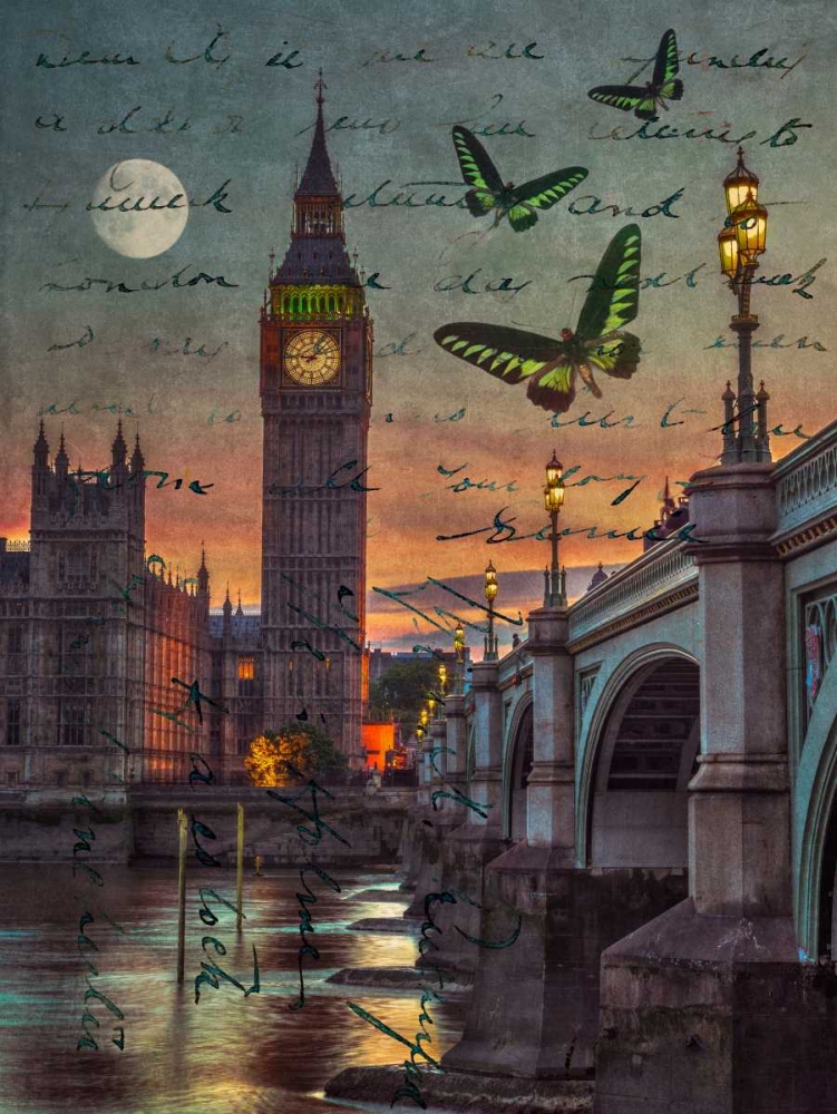 Westminster bridge and Big Ben from Thames promenade, London, UK art print by Assaf Frank for $57.95 CAD