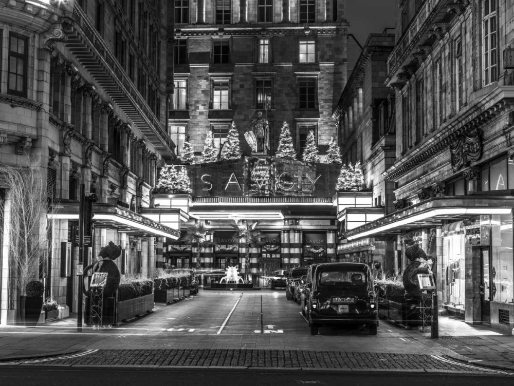 Black and white shot of London city street art print by Assaf Frank for $57.95 CAD