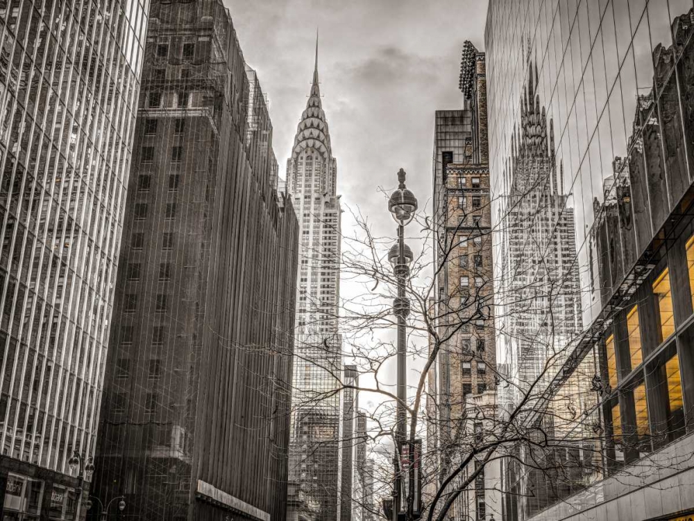 New York city scape with Chrysler Building art print by Assaf Frank for $57.95 CAD