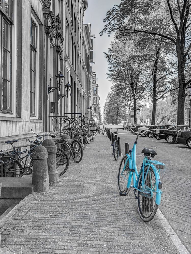Bicycle parked on the sidewalk-Amsterdam art print by Assaf Frank for $57.95 CAD