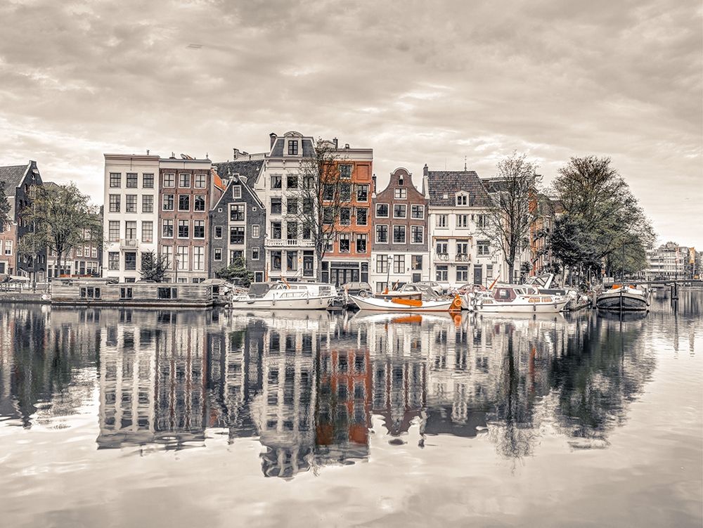Amsterdam townhouses by the canal art print by Assaf Frank for $57.95 CAD