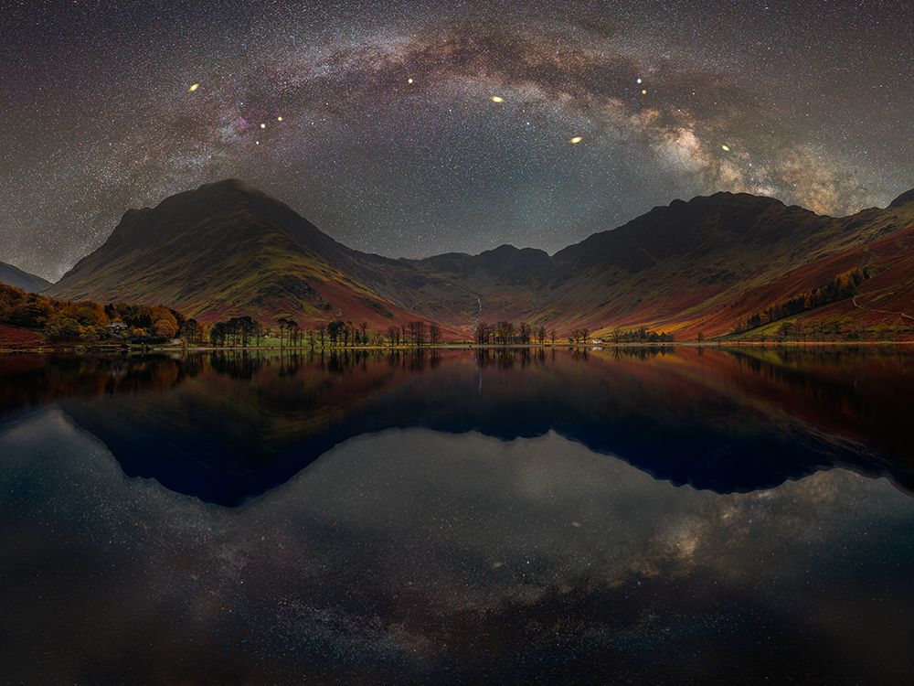 The Milky Way across Buttermere,-District art print by Assaf Frank for $57.95 CAD