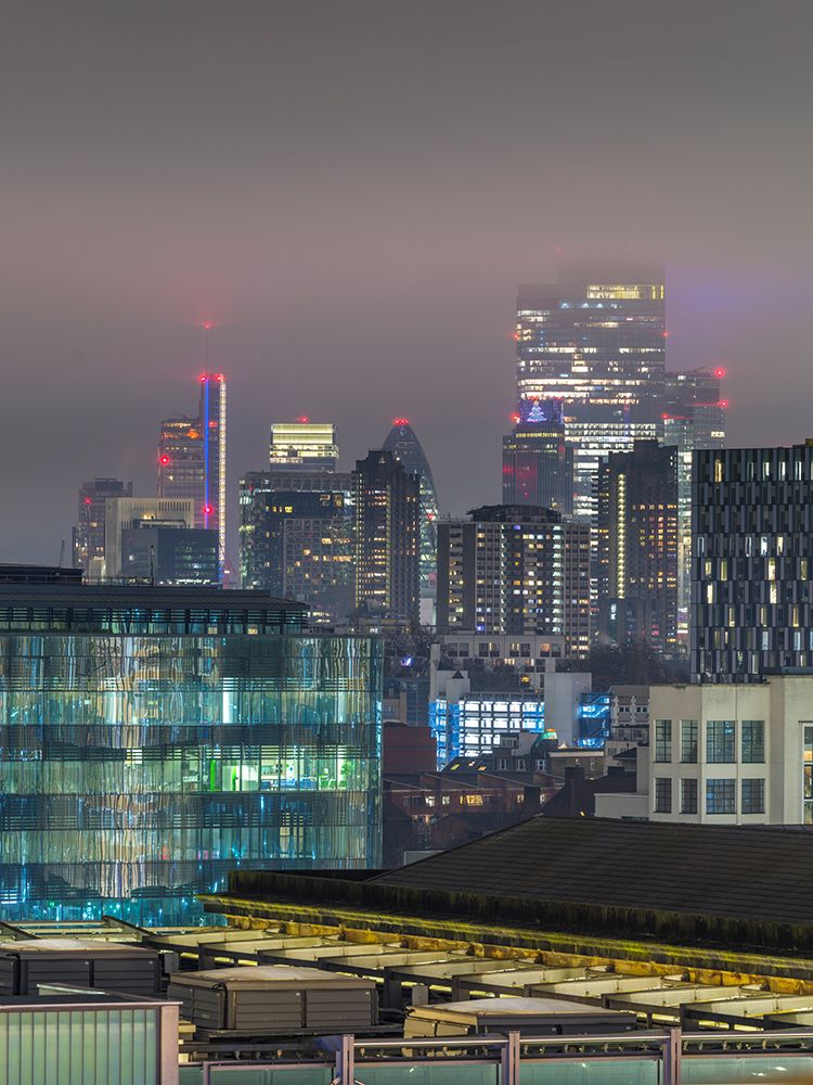 London cityscape at night art print by Assaf Frank for $57.95 CAD