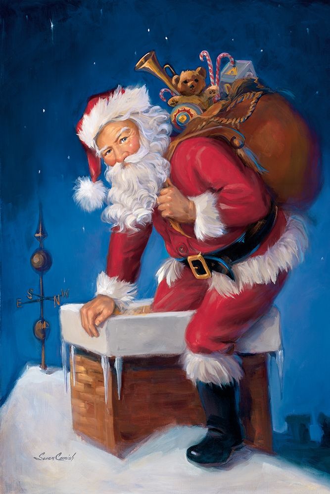 Here Comes Santa art print by Susan Comish for $57.95 CAD