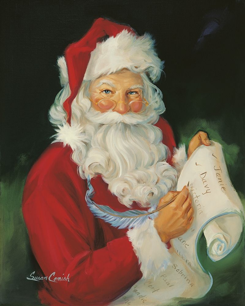 Checking His List art print by Susan Comish for $57.95 CAD