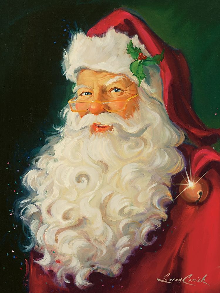 Merry Chrismas Santa art print by Susan Comish for $57.95 CAD