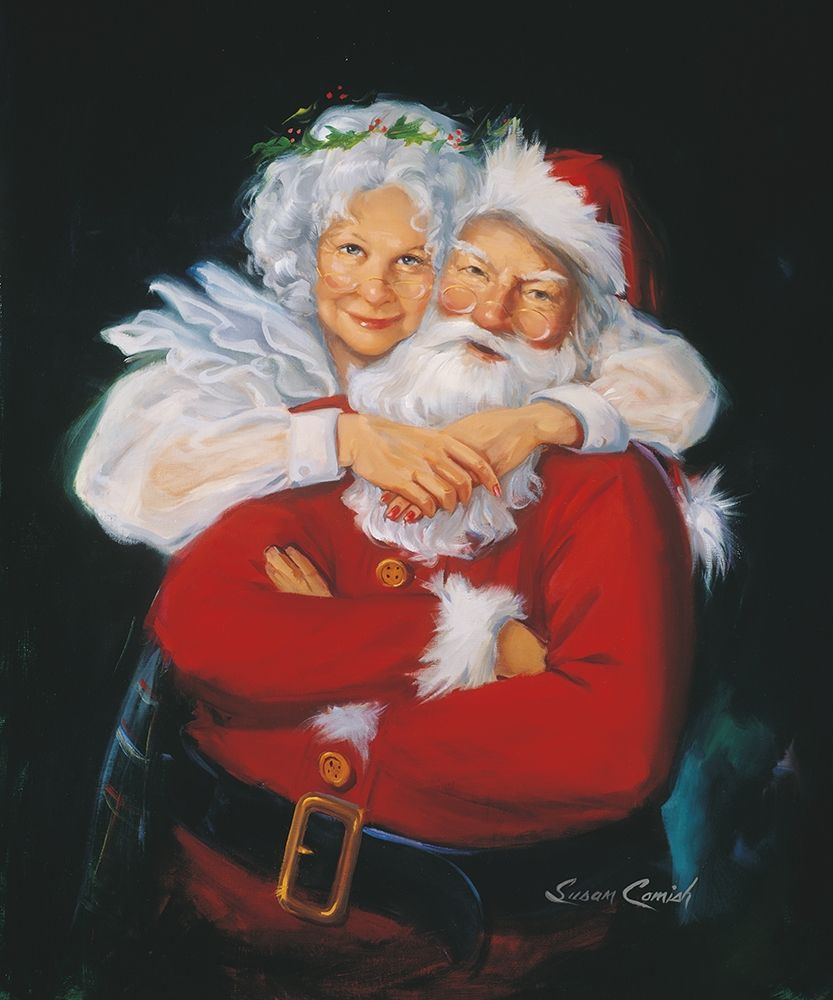 Mr and Mrs Claus art print by Susan Comish for $57.95 CAD