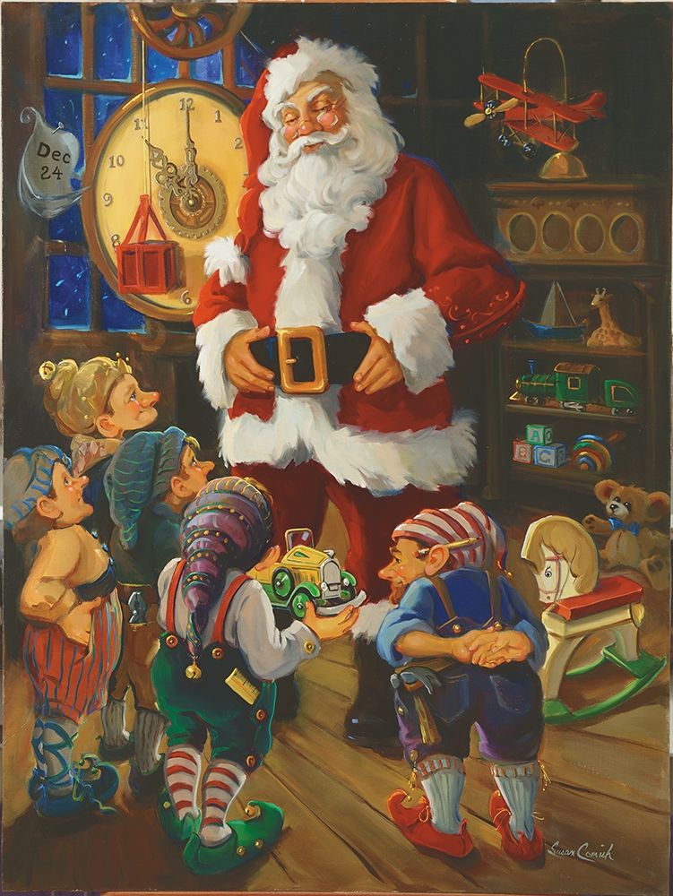 Santas Toy Shop art print by Susan Comish for $57.95 CAD