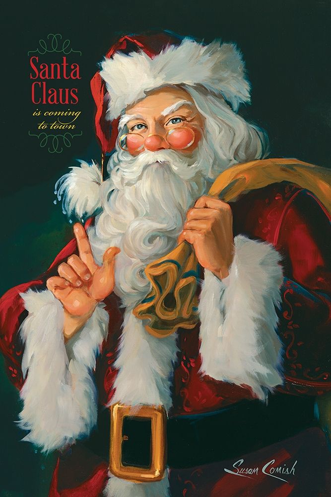 Santa Claus  Is Coming art print by Susan Comish for $57.95 CAD