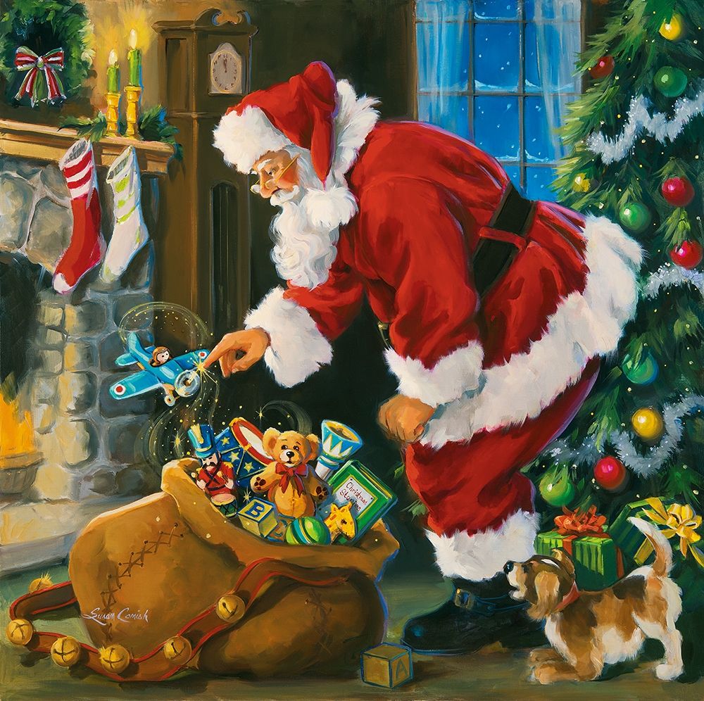 Santas Magic Touch art print by Susan Comish for $57.95 CAD