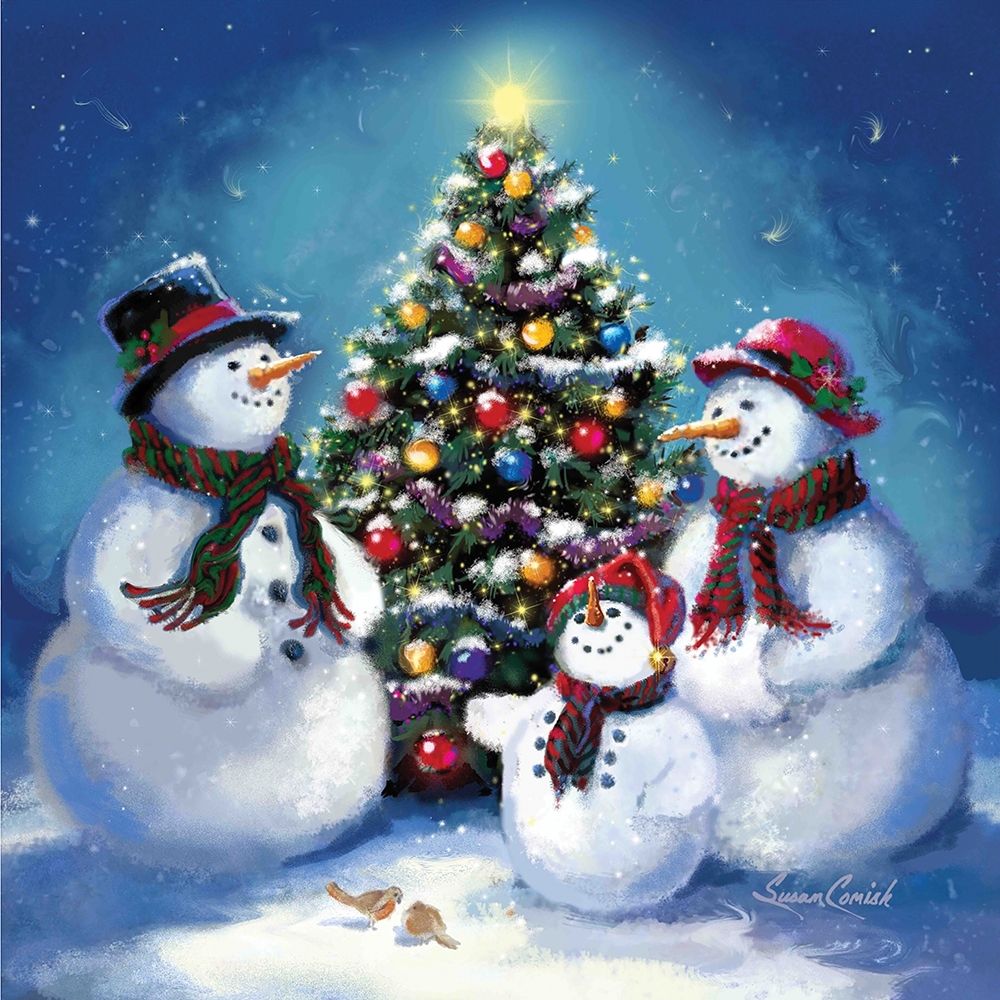 Snowman Family art print by Susan Comish for $57.95 CAD