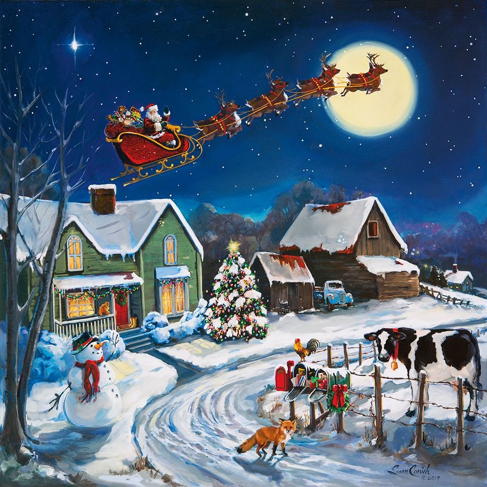 Country Christmas art print by Susan Comish for $57.95 CAD