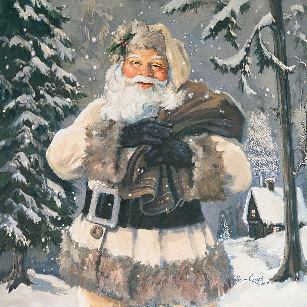 Woodland Santa art print by Susan Comish for $57.95 CAD