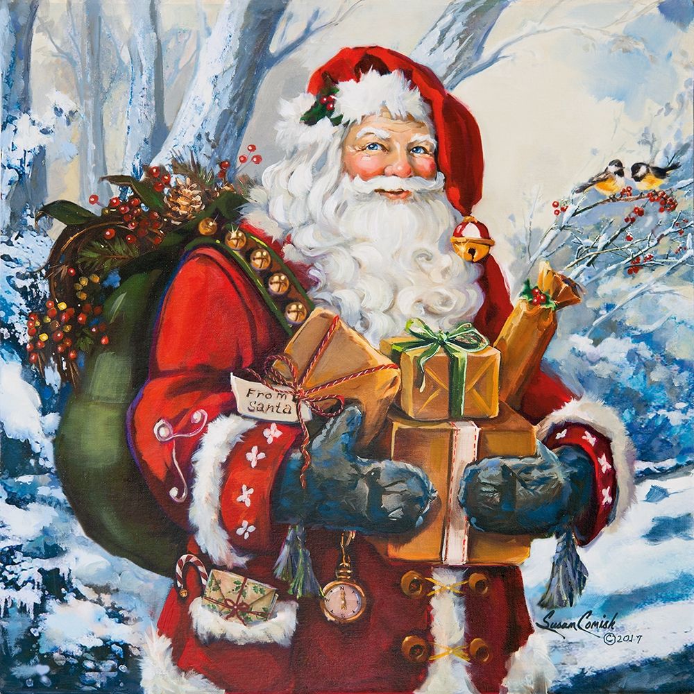 Woodland Home Santa art print by Susan Comish for $57.95 CAD