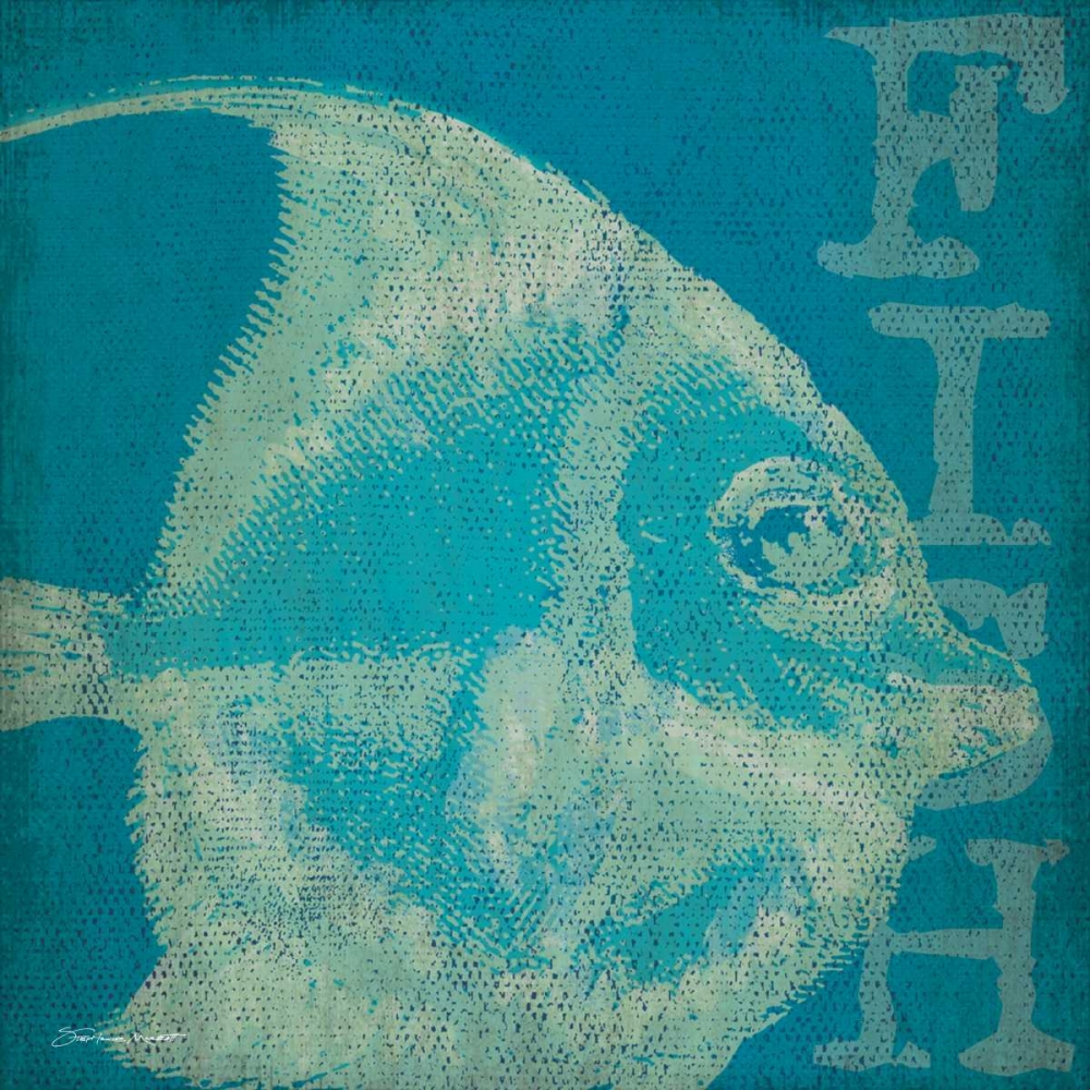 Blue Fish II art print by Stephanie Marrott for $57.95 CAD