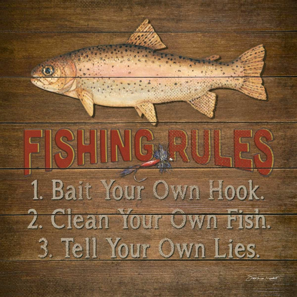 Fishing Rules art print by Stephanie Marrott for $57.95 CAD