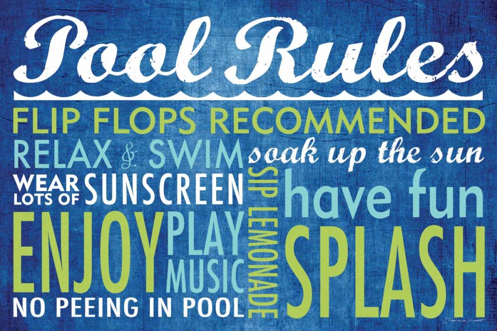 Pool Rules art print by Stephanie Marrott for $57.95 CAD