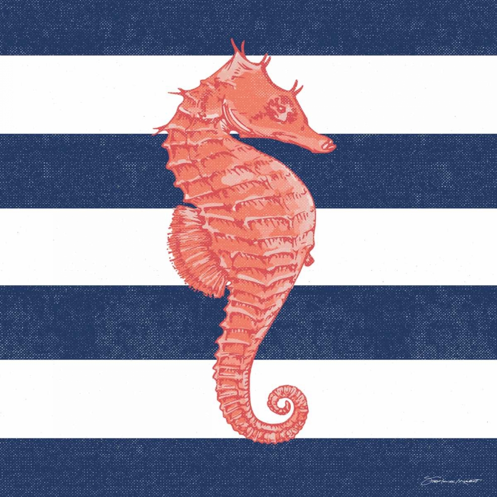 Seahorse Stripe art print by Stephanie Marrott for $57.95 CAD