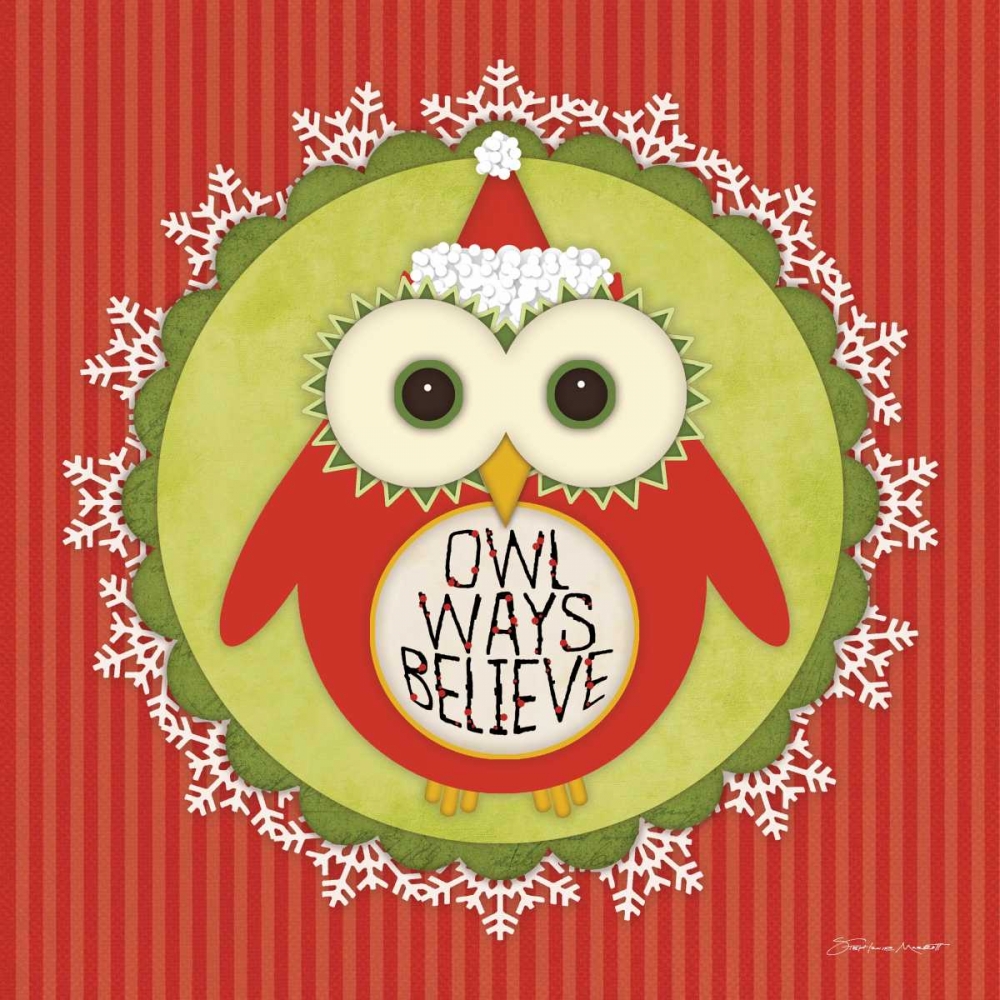 Owl Holiday I art print by Stephanie Marrott for $57.95 CAD