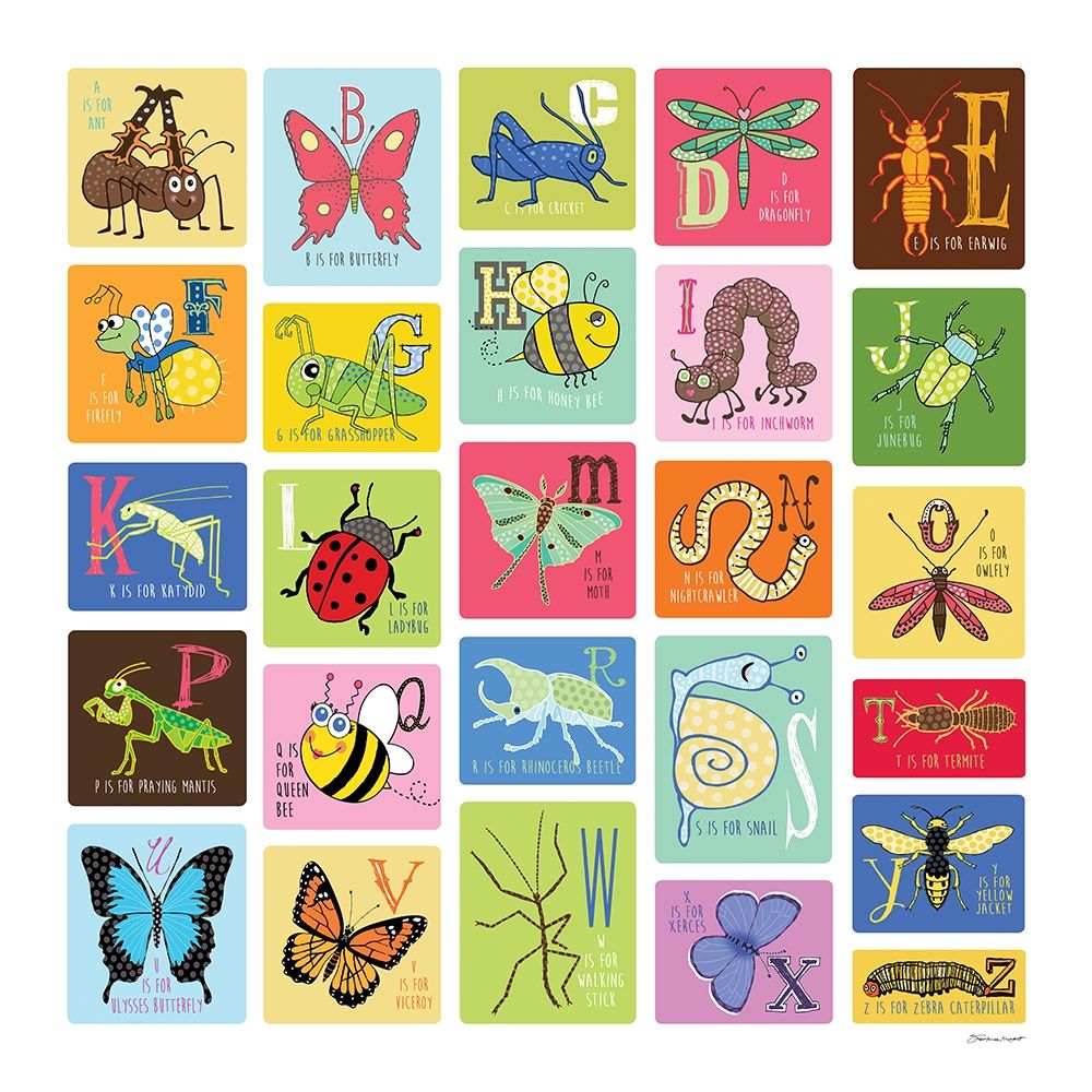 Bug Alphabet art print by Stephanie Marrott for $57.95 CAD