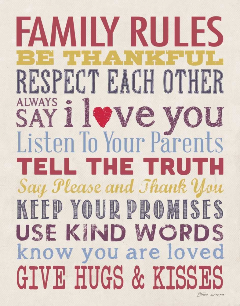 Family Rules art print by Stephanie Marrott for $57.95 CAD