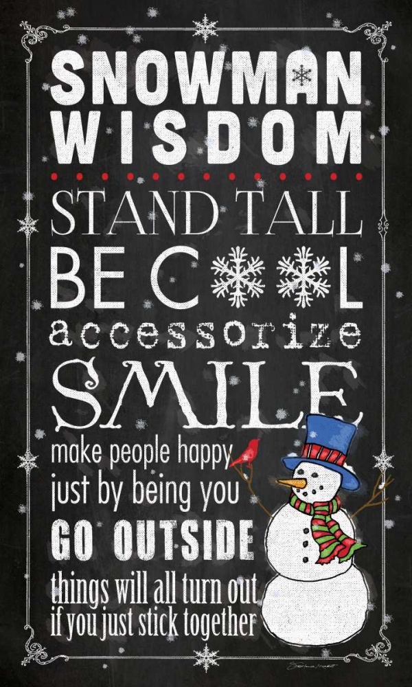 Snowman Wisdom art print by Stephanie Marrott for $57.95 CAD