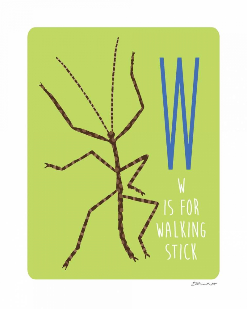 W is For Walking Stick art print by Stephanie Marrott for $57.95 CAD