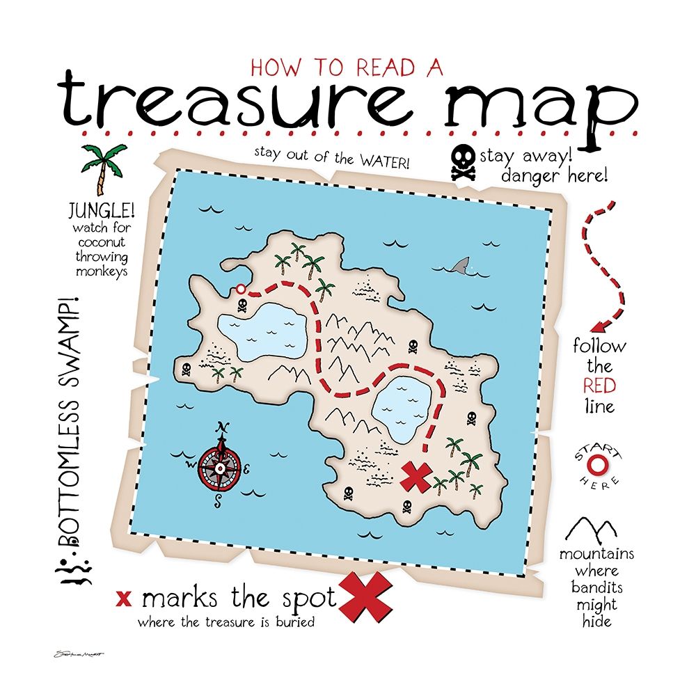 Treasure Map art print by Stephanie Marrott for $57.95 CAD