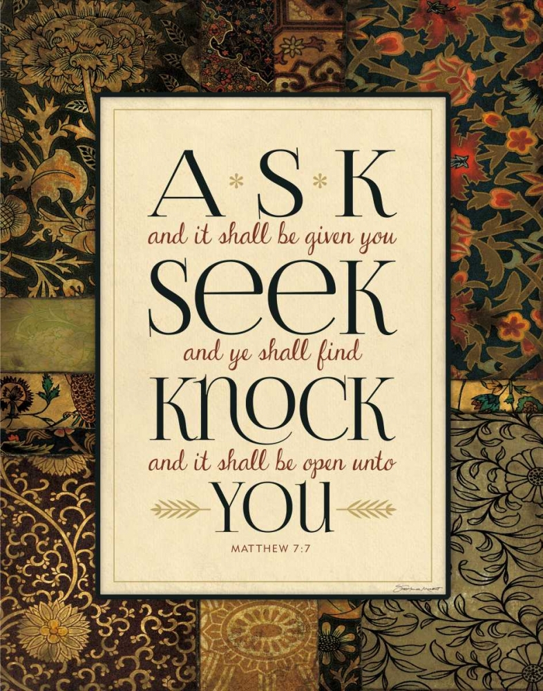 Ask Seek Knock art print by Stephanie Marrott for $57.95 CAD
