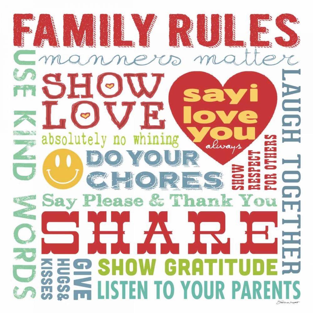Family Rules art print by Stephanie Marrott for $57.95 CAD
