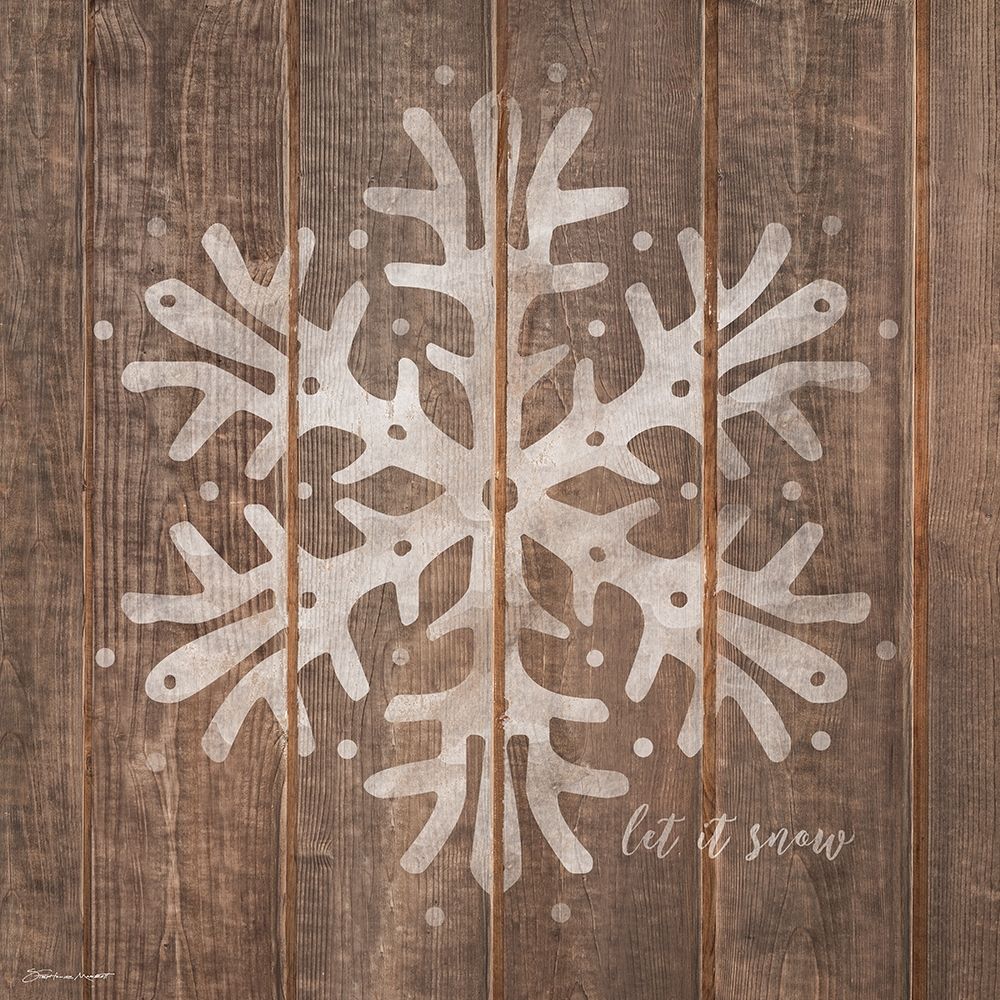 Snowflake On Wood art print by Stephanie Marrott for $57.95 CAD
