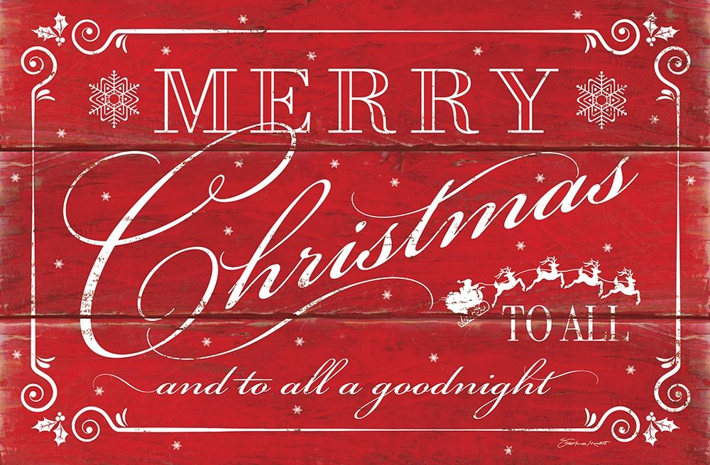 Merry Christmas to All art print by Stephanie Marrott for $57.95 CAD