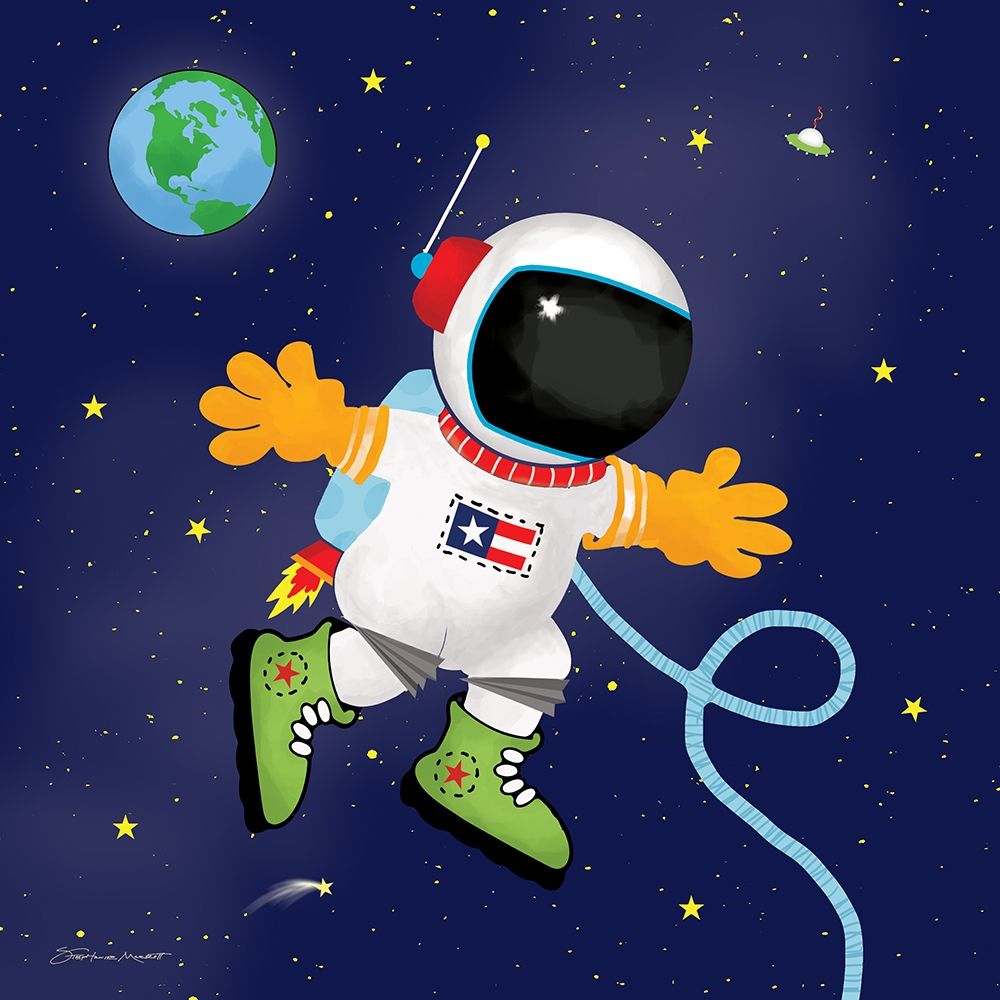 Astronaut In Space art print by Stephanie Marrott for $57.95 CAD