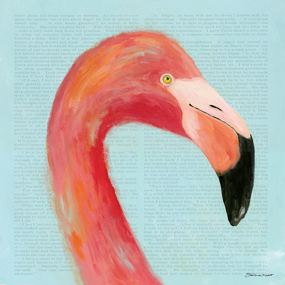 Flamingo Face art print by Stephanie Marrott for $57.95 CAD