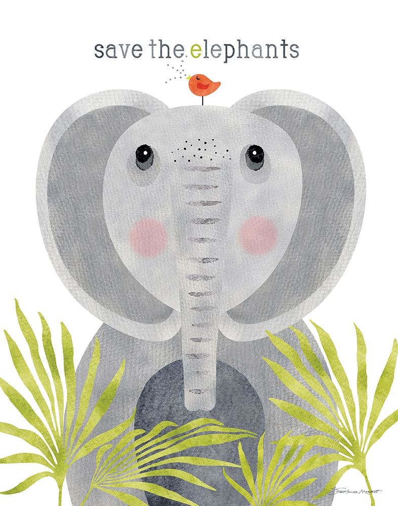 Save The Elephants art print by Stephanie Marrott for $57.95 CAD