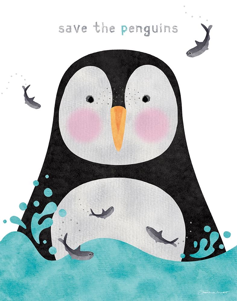 Save The Penguins art print by Stephanie Marrott for $57.95 CAD