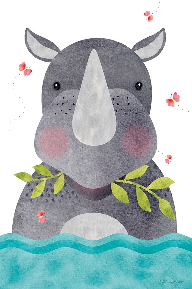 Rhino art print by Stephanie Marrott for $57.95 CAD