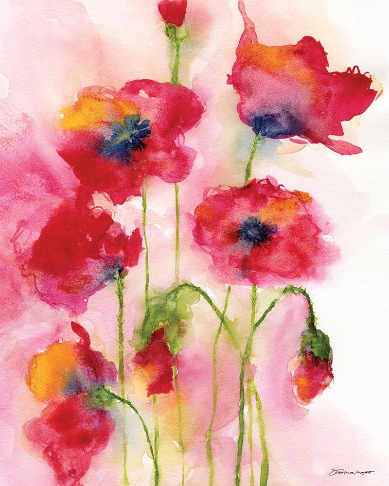 Poppy Impressions I art print by Stephanie Marrott for $57.95 CAD