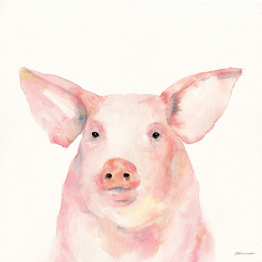 On The Farm Pig art print by Stephanie Marrott for $57.95 CAD