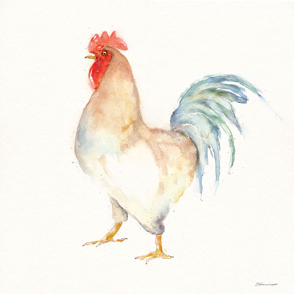 On The Farm Rooster art print by Stephanie Marrott for $57.95 CAD