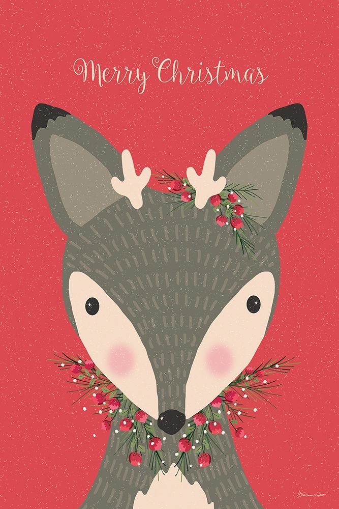 Deer Christmas art print by Stephanie Marrott for $57.95 CAD