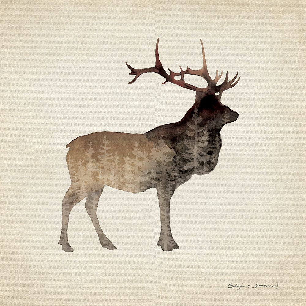 Forest Elk art print by Stephanie Marrott for $57.95 CAD