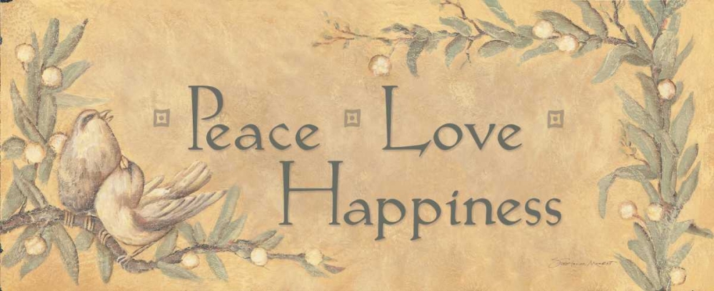 Peace Love Happiness art print by Stephanie Marrott for $57.95 CAD