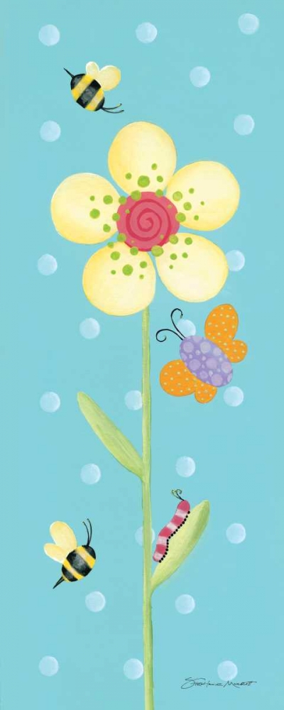 Flower and Bees art print by Stephanie Marrott for $57.95 CAD