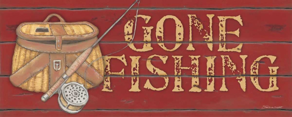 Gone Fishing art print by Stephanie Marrott for $57.95 CAD