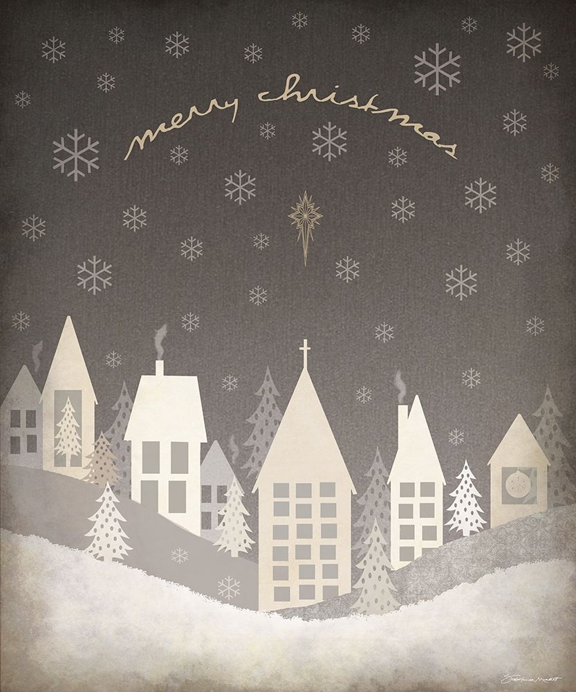 Christmas Village art print by Stephanie Marrott for $57.95 CAD